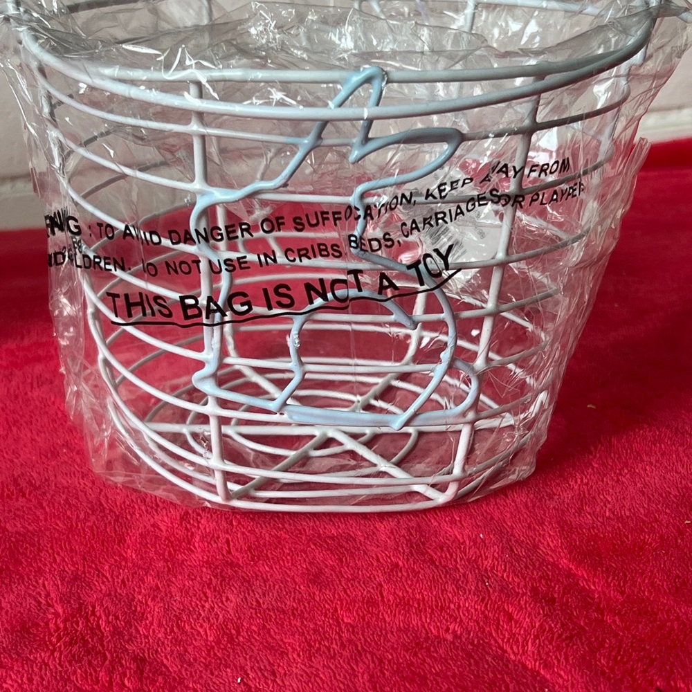 White Wire Storage Basket